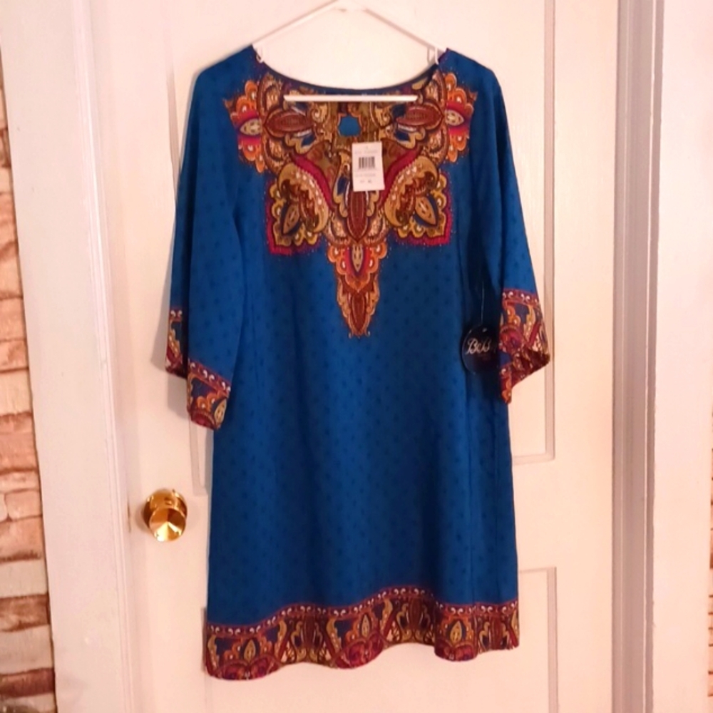 BeBop dress women's size xlarge  color wine, teal